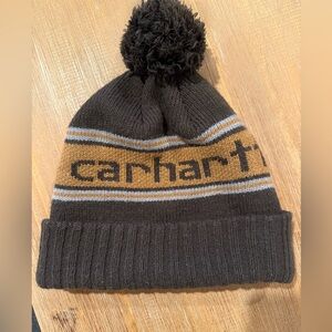 Carhartt Black and Tan Striped Beanie